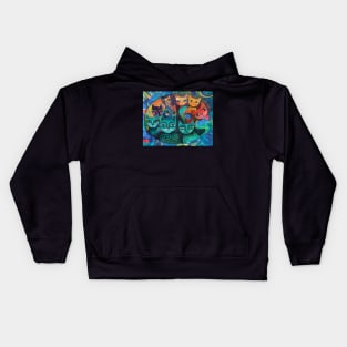 Arty Cats Kids Hoodie